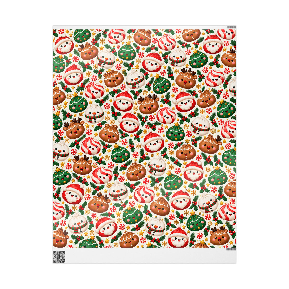 Christmas Squishy Dumpling Gift Wrap - Holiday Wrapping Paper
