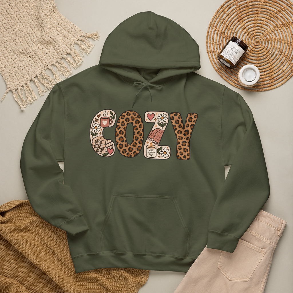 COZY Patchwork Graphic Hoodie | Unisex Pullover