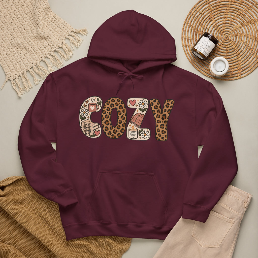 COZY Patchwork Graphic Hoodie | Unisex Pullover