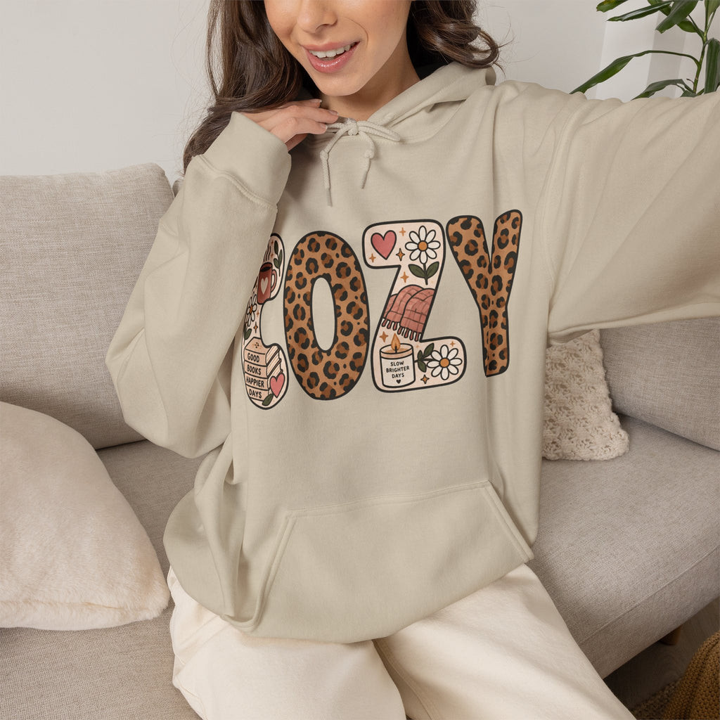 COZY Patchwork Graphic Hoodie | Unisex Pullover