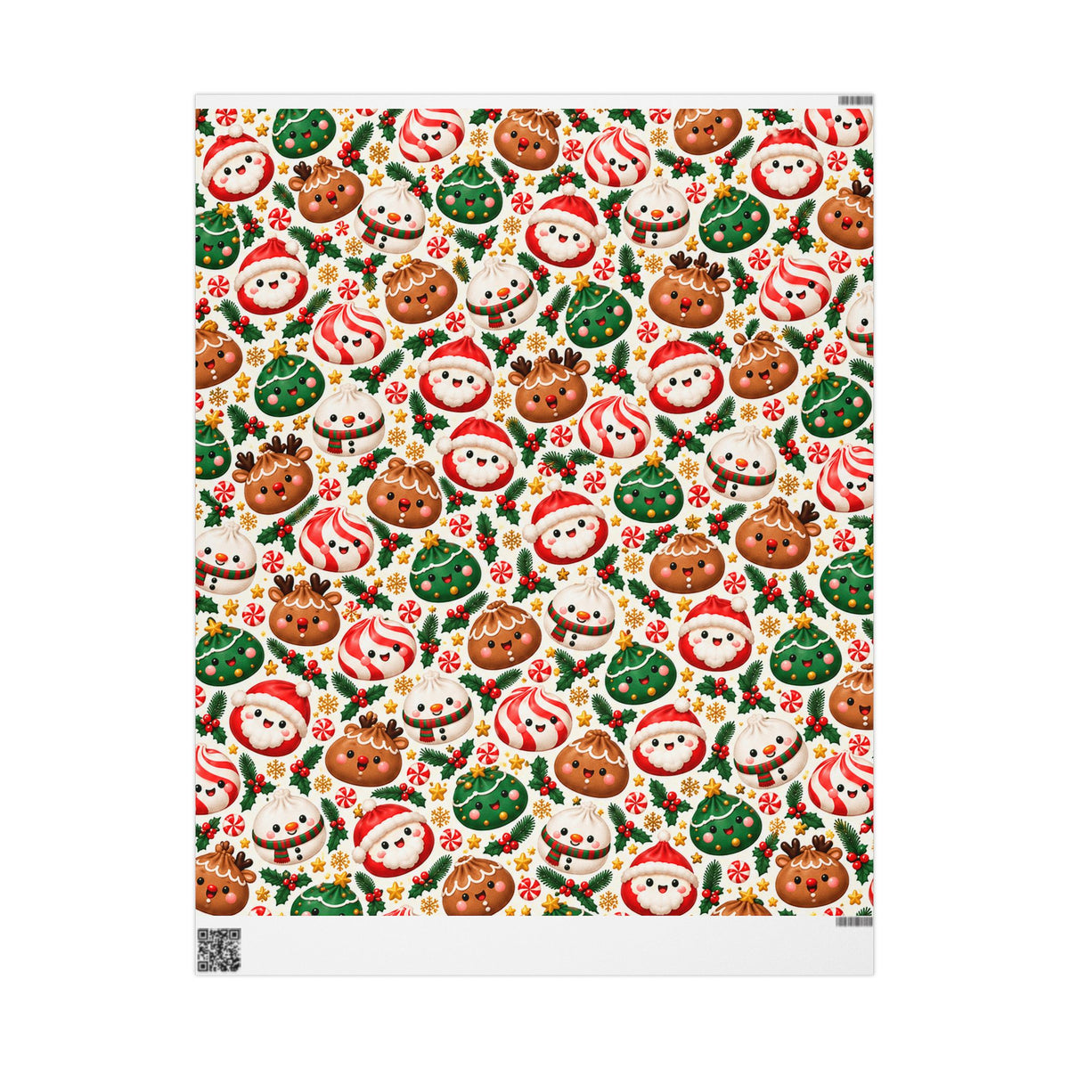 Christmas Squishy Dumpling Gift Wrap - Holiday Wrapping Paper